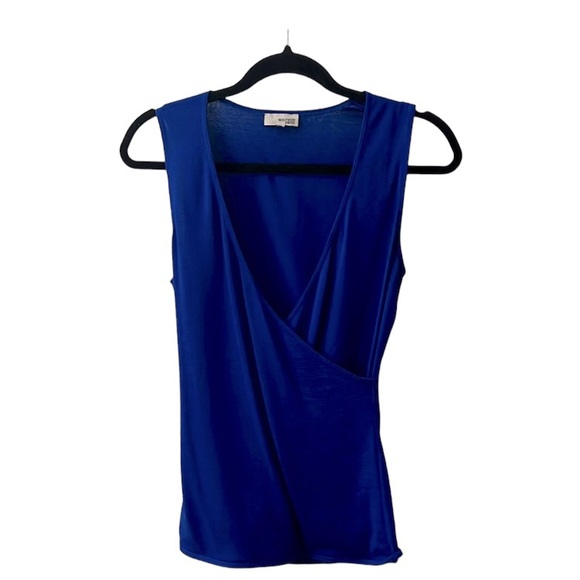 Wilfred Royal Blue Top. Sleeveless, Deep V. - Picture 1 of 4
